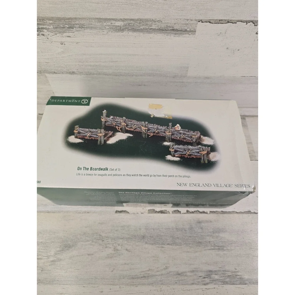 Dept 56 New England Village On The Boardwalk 3 Piece Set 56.56680 Seagulls Boxed
